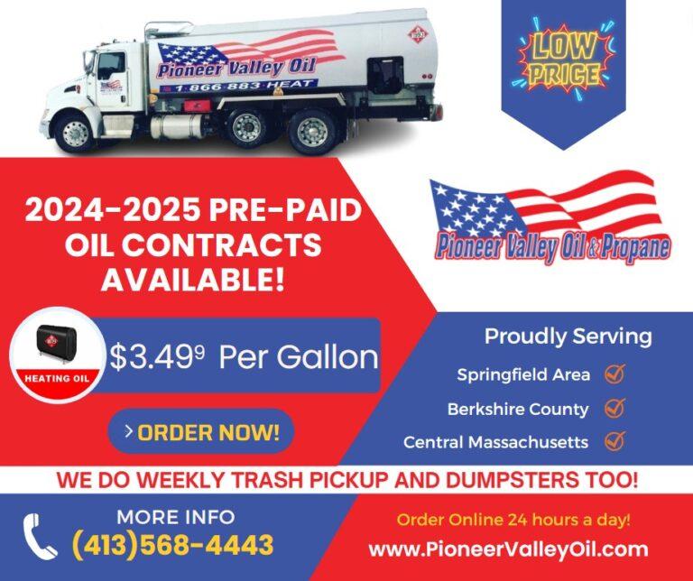 20242025 Prepaid Oil Contract Available! Pioneer Valley Oil & Propane